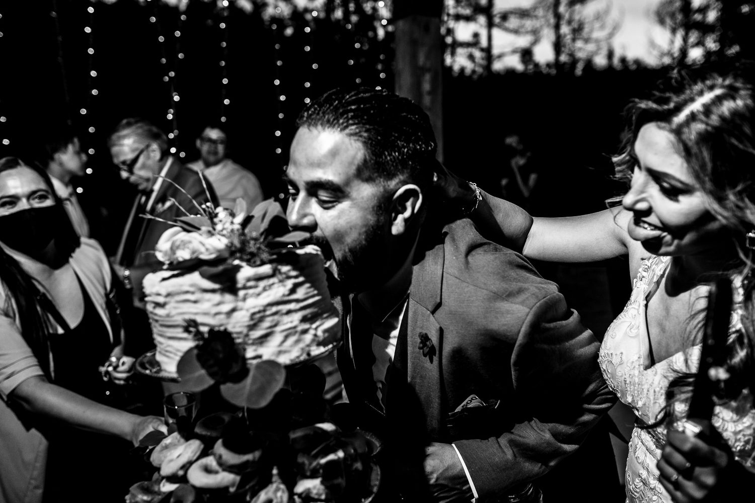 Candid wedding moment captured by Paco Aguilar during a destination wedding in Mexico