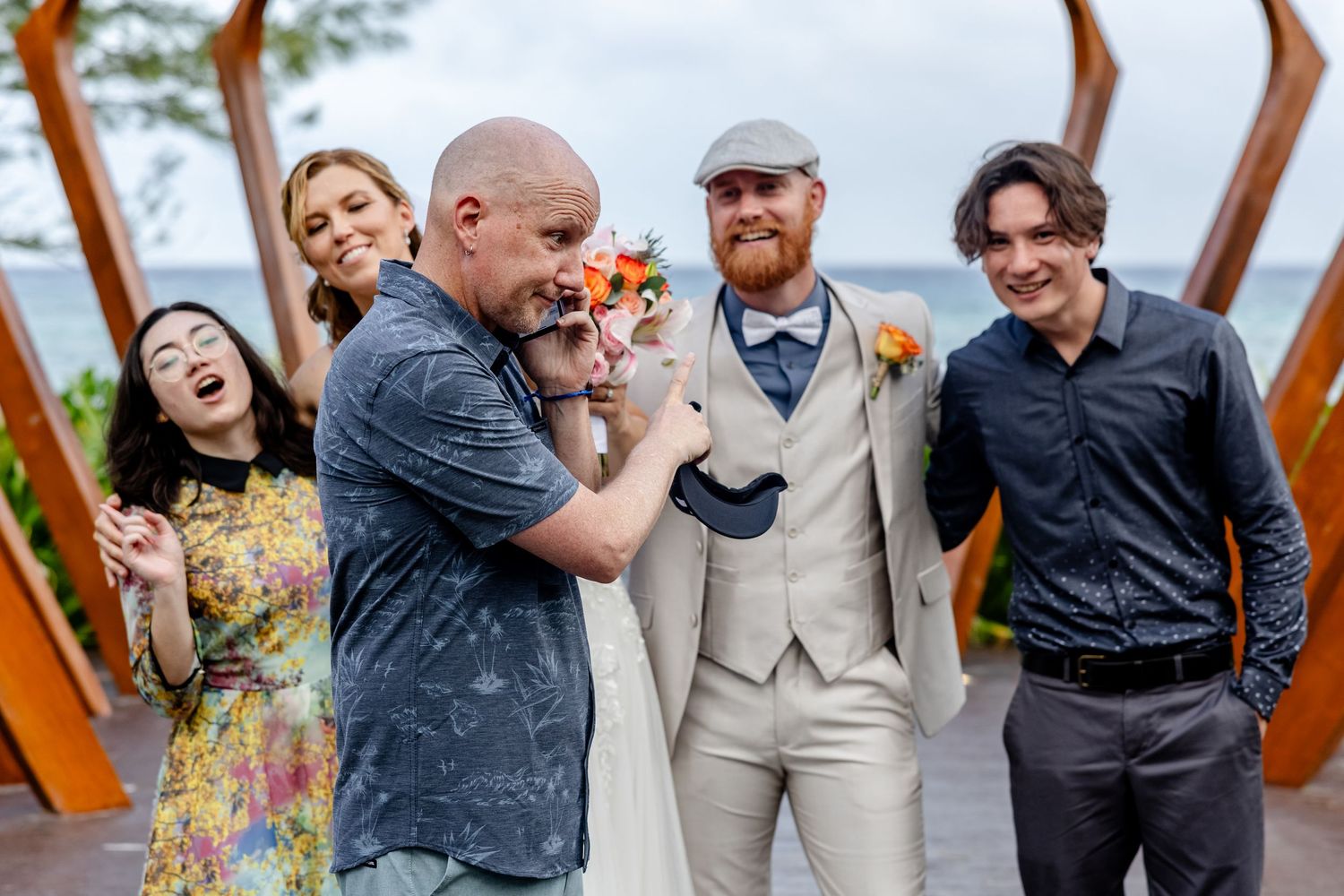Candid wedding moment captured by Paco Aguilar during a destination wedding in Mexico