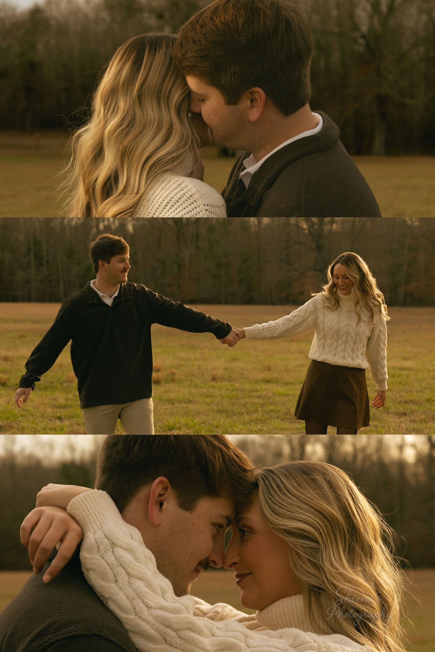 Couple's photos in the fall winter. Photography. Portrait photographer in Henderson, Tennessee. Engagement photos Henderson, Tennessee.