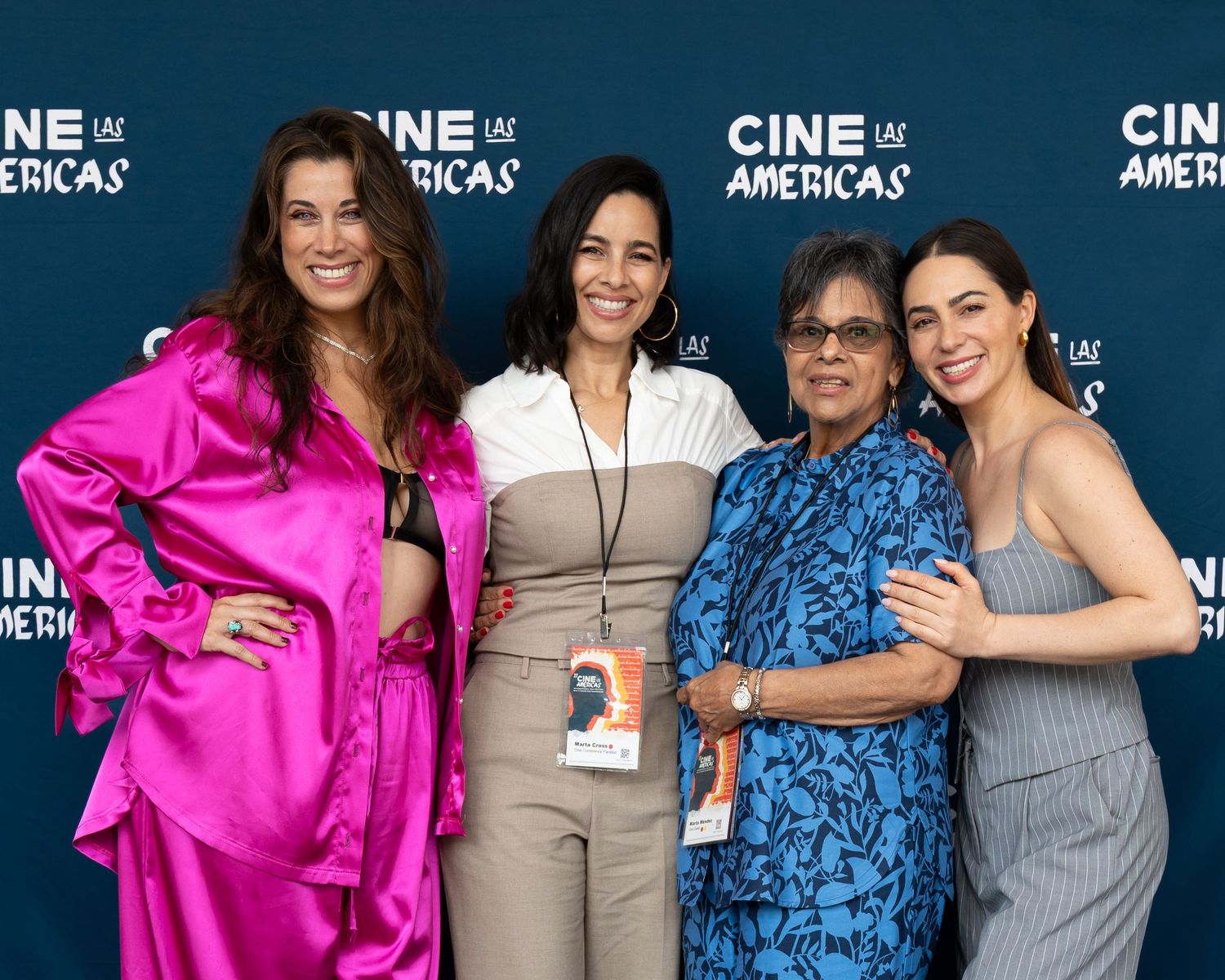 Three actresses posing at Austin film festival, captured by Ten X Captures for event photography and video portfolio.