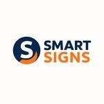 Smart Signs company logo in dark blue with orange accent design.
