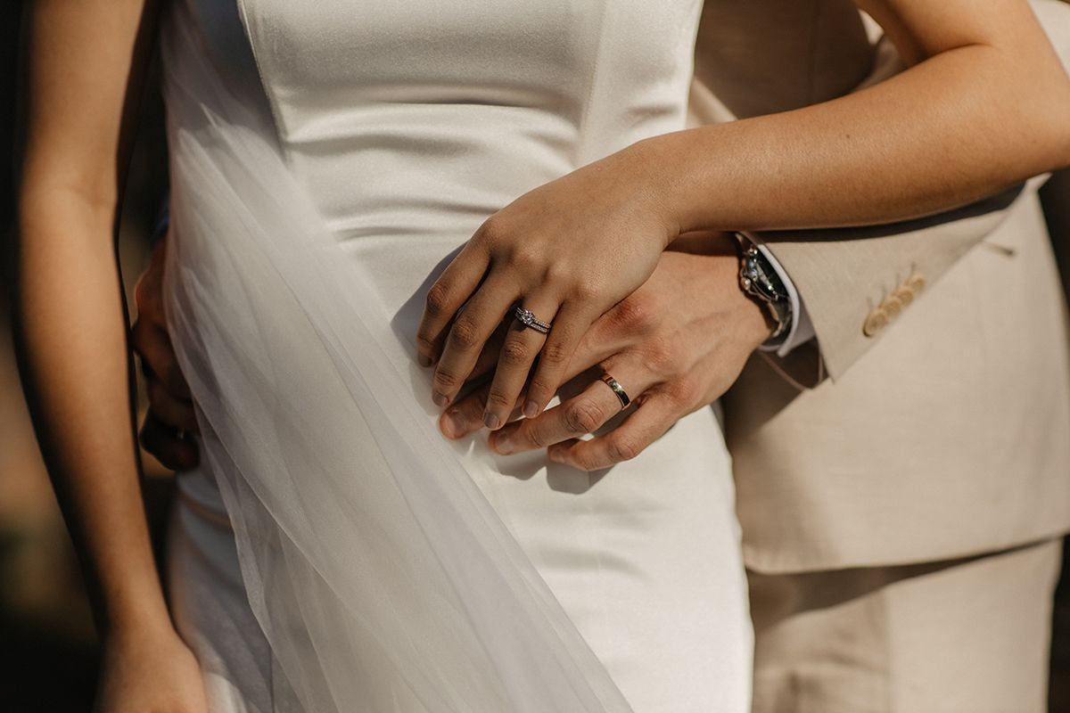Detail shots of elegant white wedding dress and accessories.pizzey park wedding Gold Coast