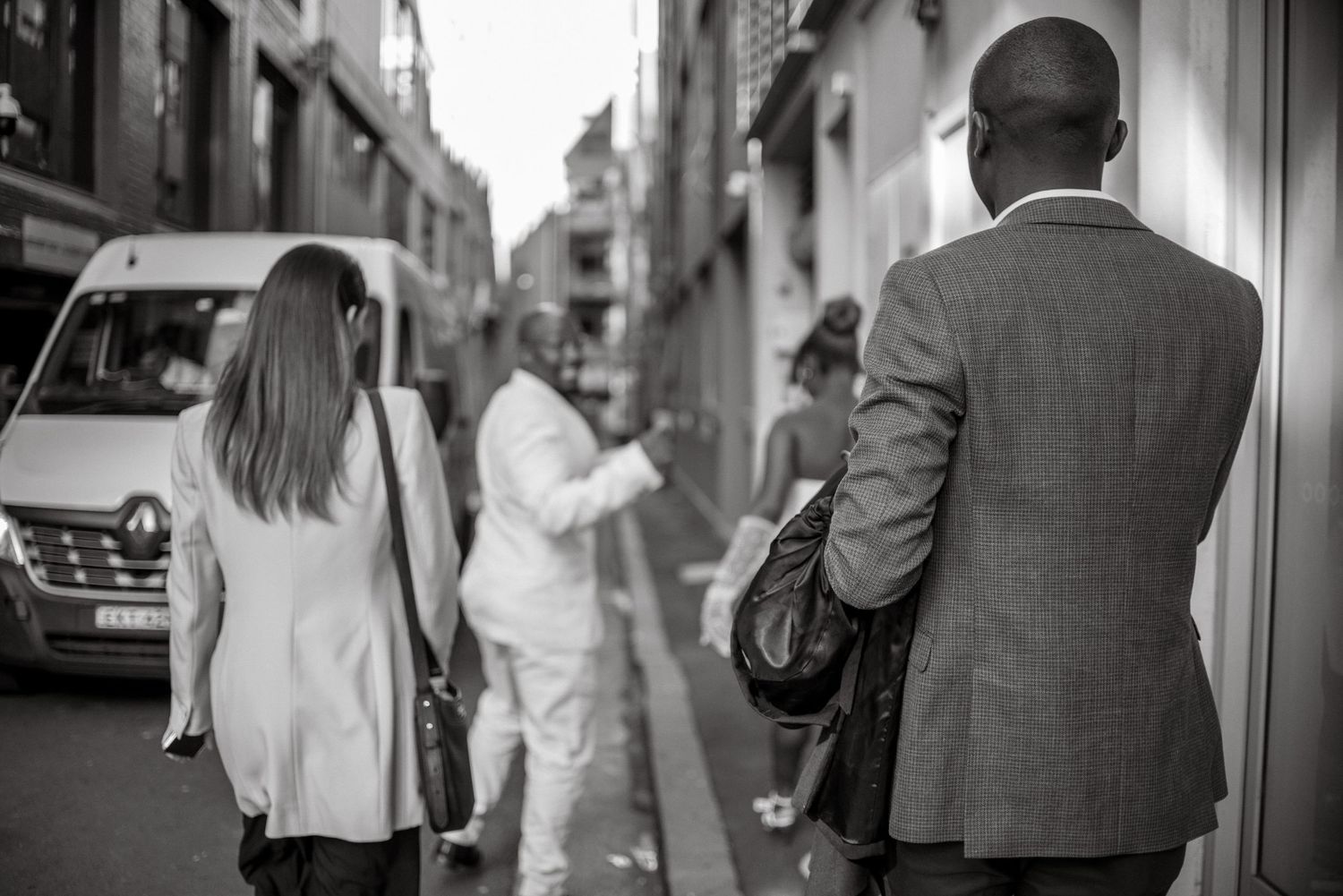 Candid street wedding photography