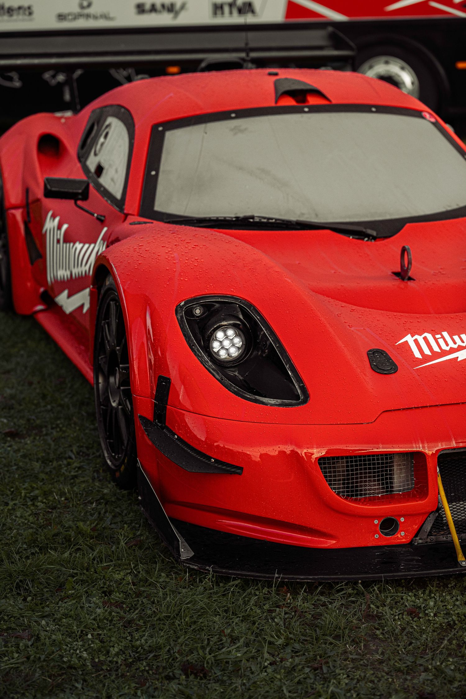 Détail profil d'une voiture de course