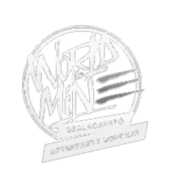 Circular emblem design for World Mine with text in white against dark background.