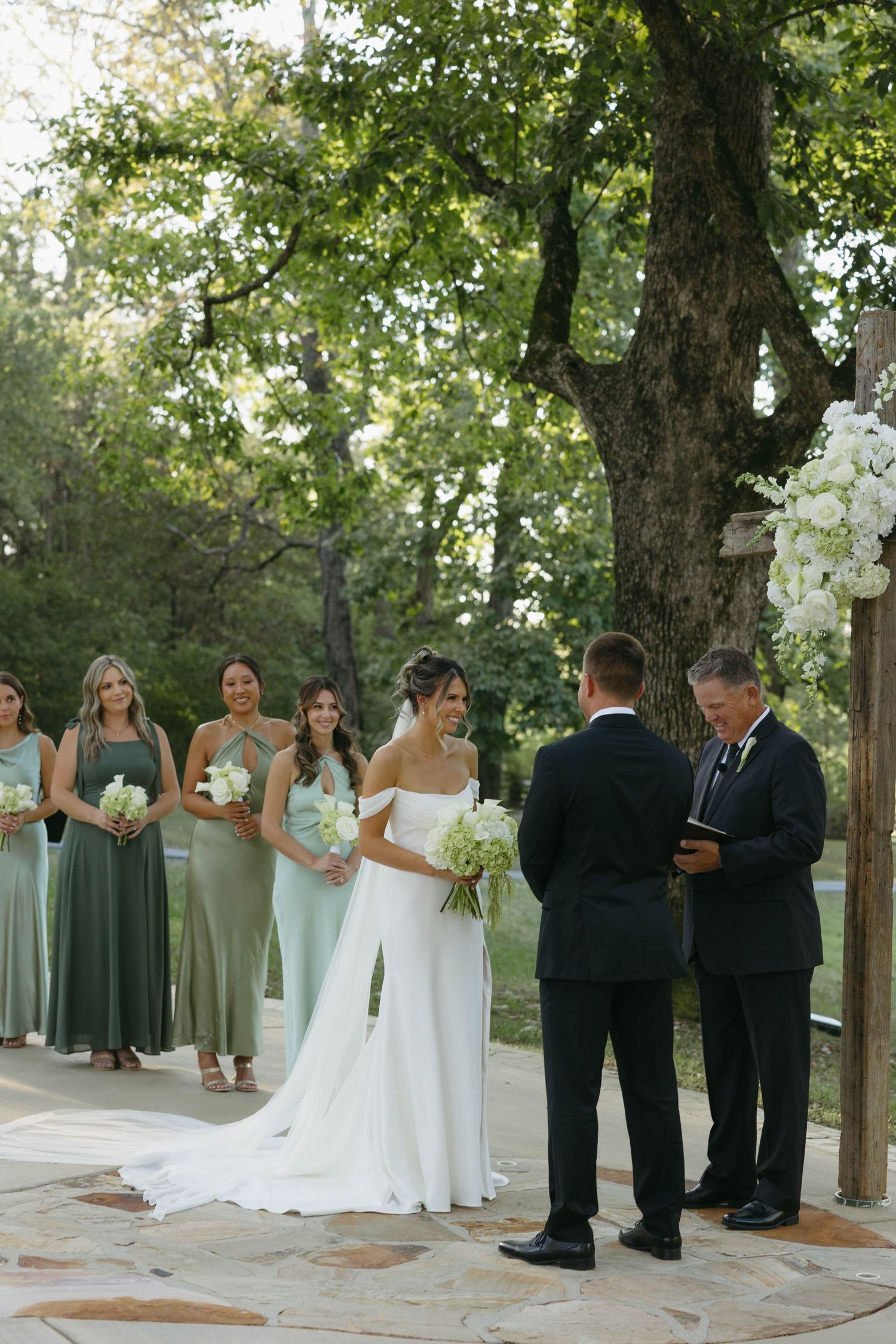 Birmingham Alabama Photographer capturing bride and groom at the ceremony space, at Iris Woods Venue in Nashville, Tennessee