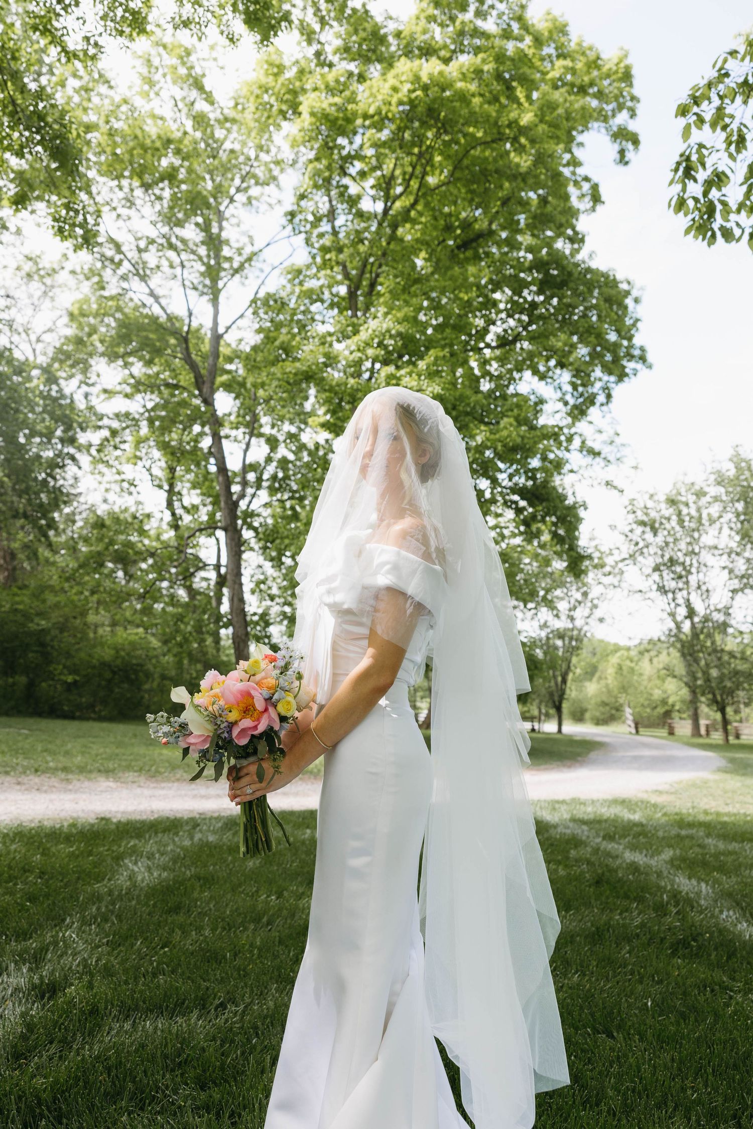 bride under her veil