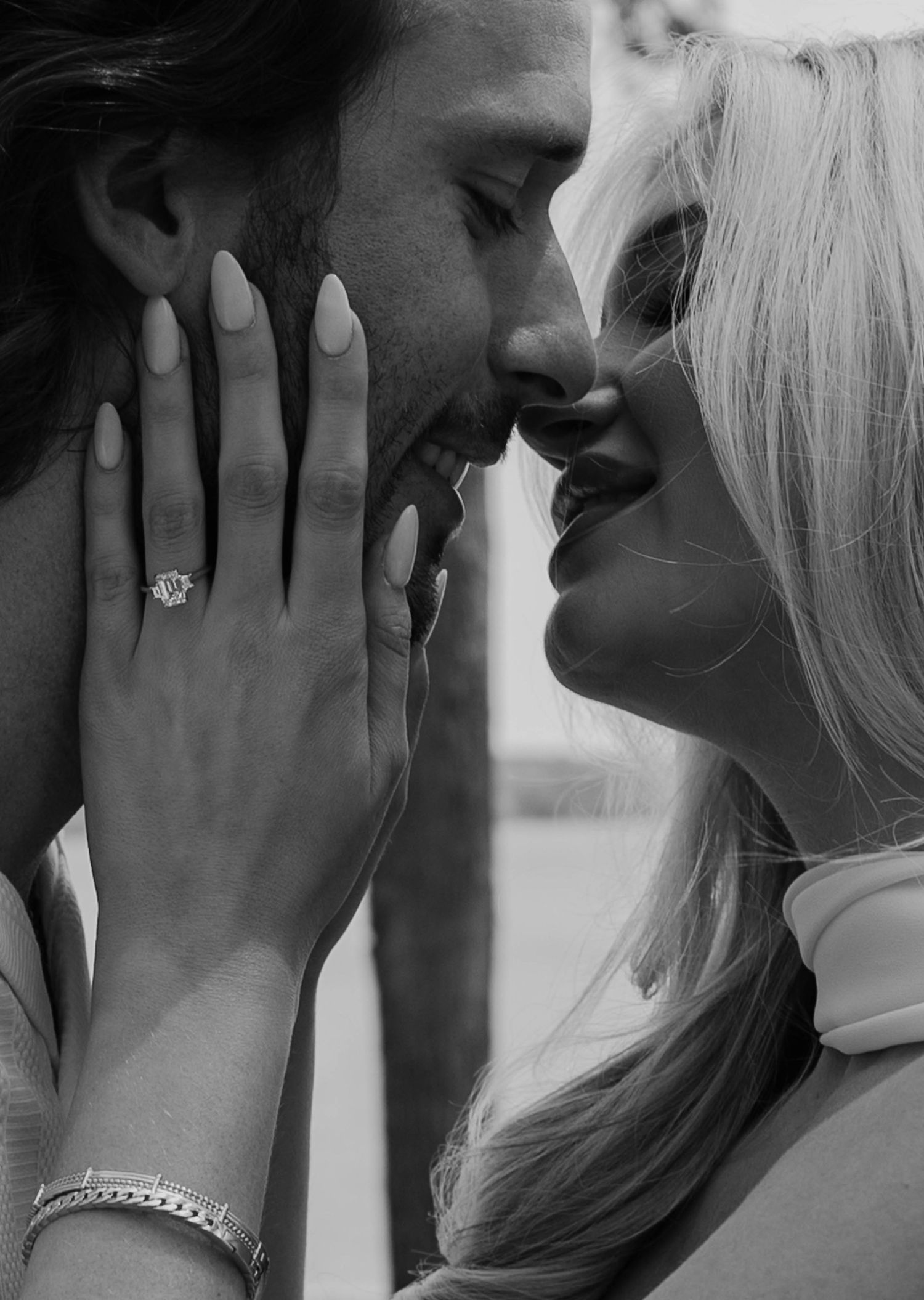 couple photos after their proposal with fiancé wearing a yellow dress from showmeyourmumu
