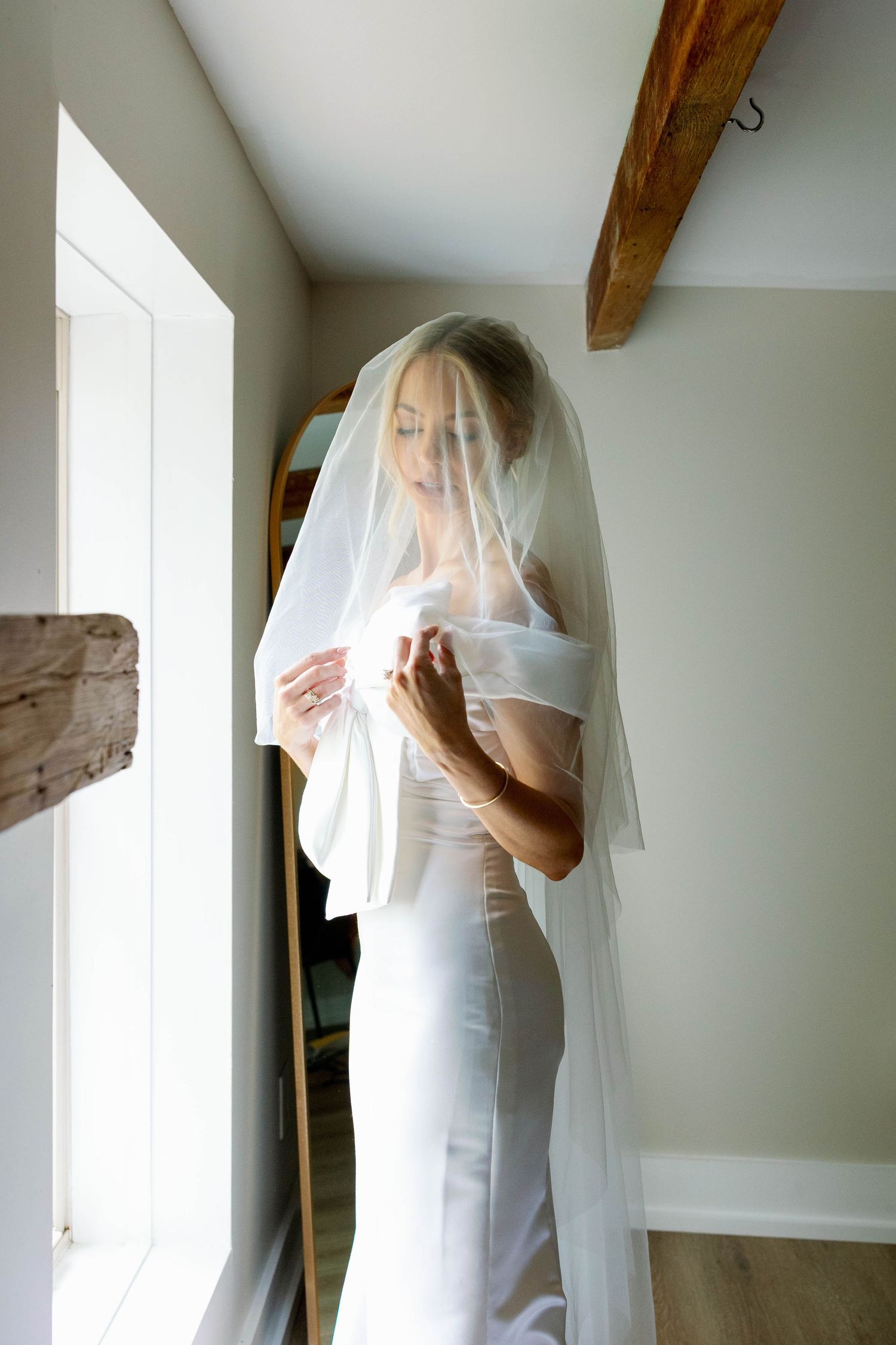 bride under veil