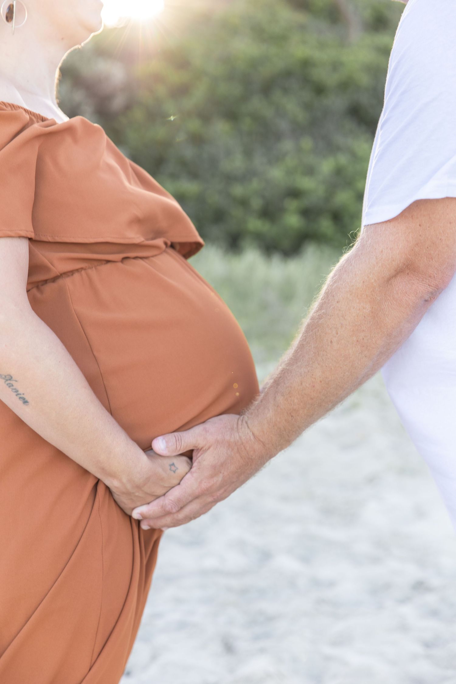 Candid maternity portrait at the beach – Coffs Coast photographer
