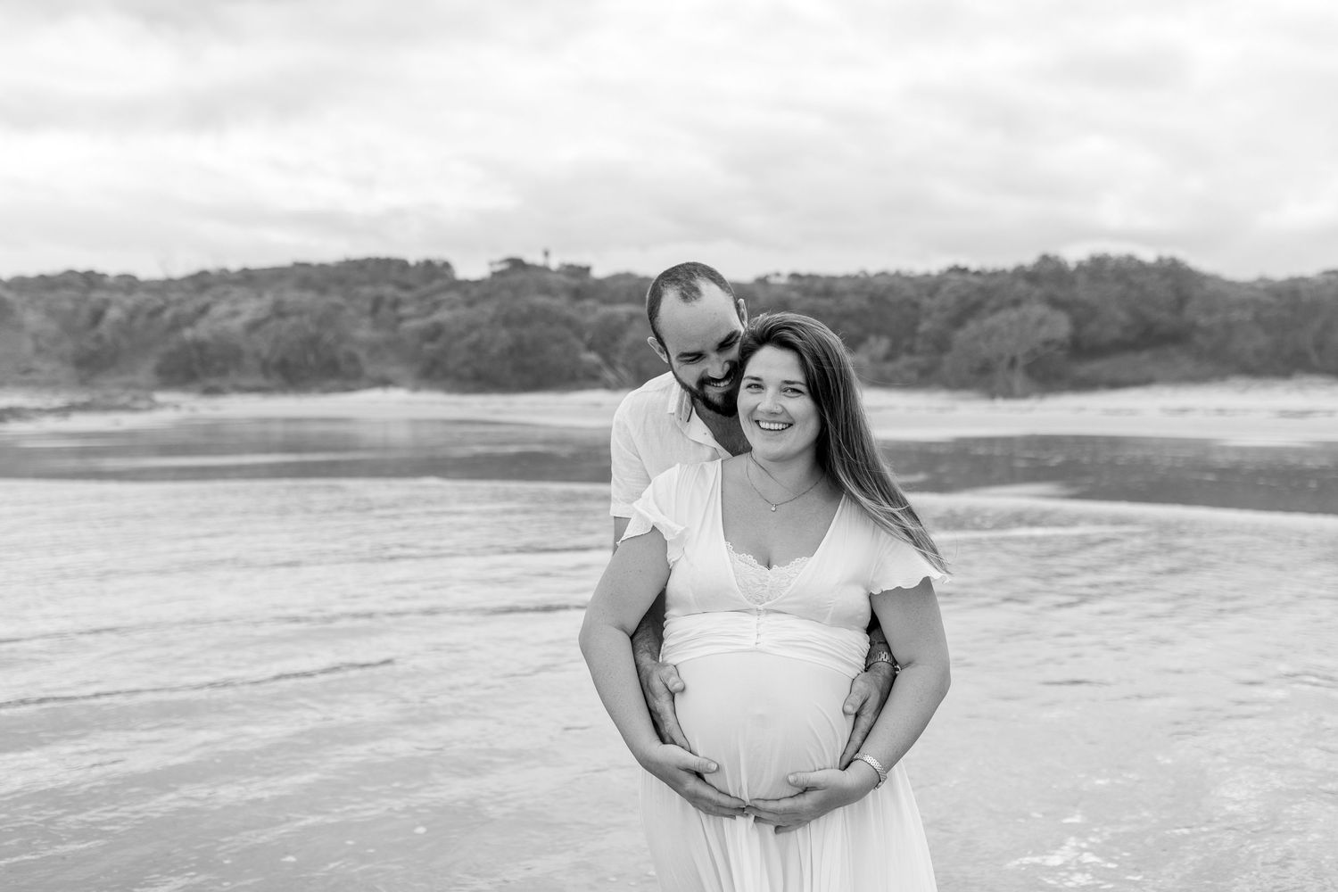 Candid maternity portrait at the beach – Coffs Coast photographer