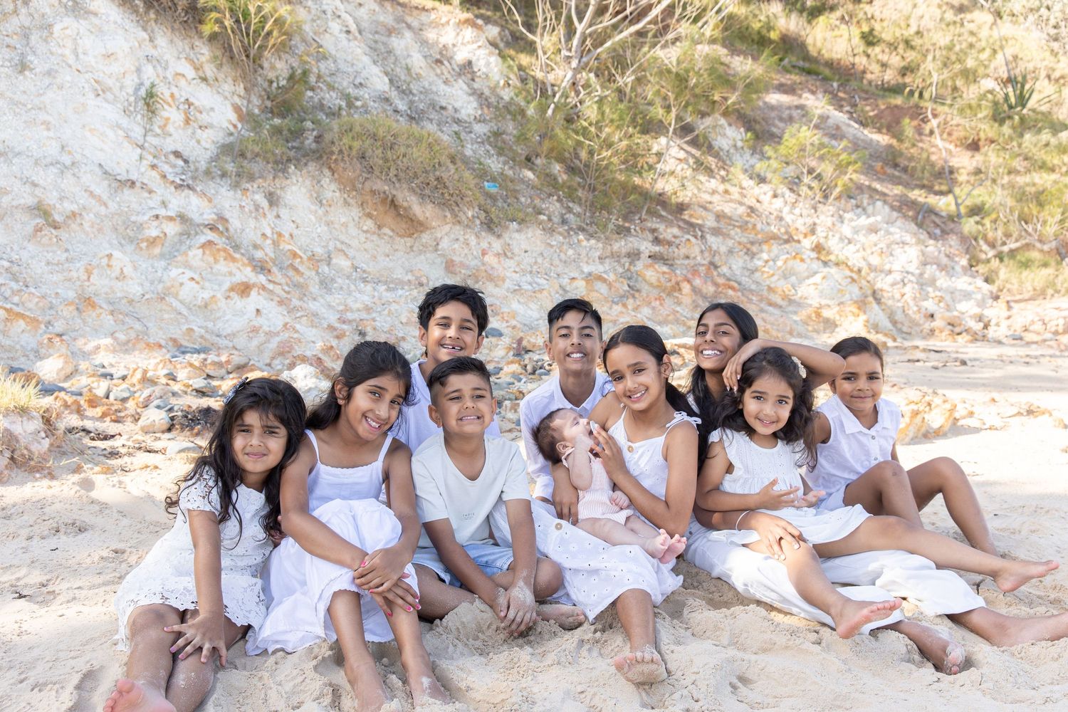 Heartfelt moments with extended family captured in a candid lifestyle shoot.