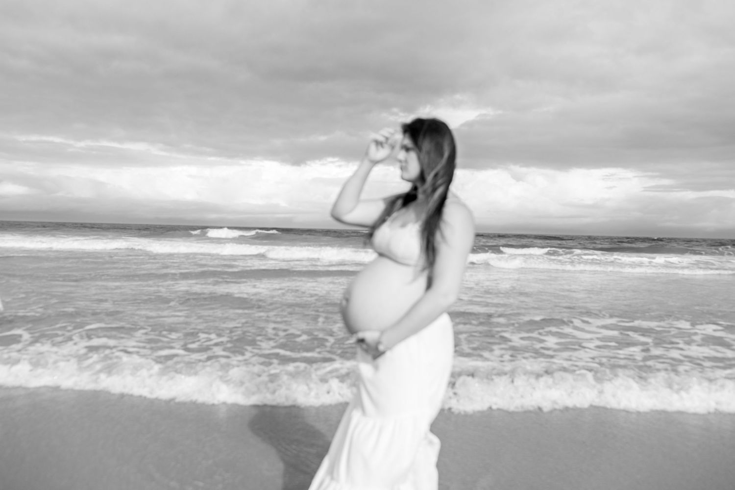 Candid maternity portrait at the beach – Coffs Coast photographer