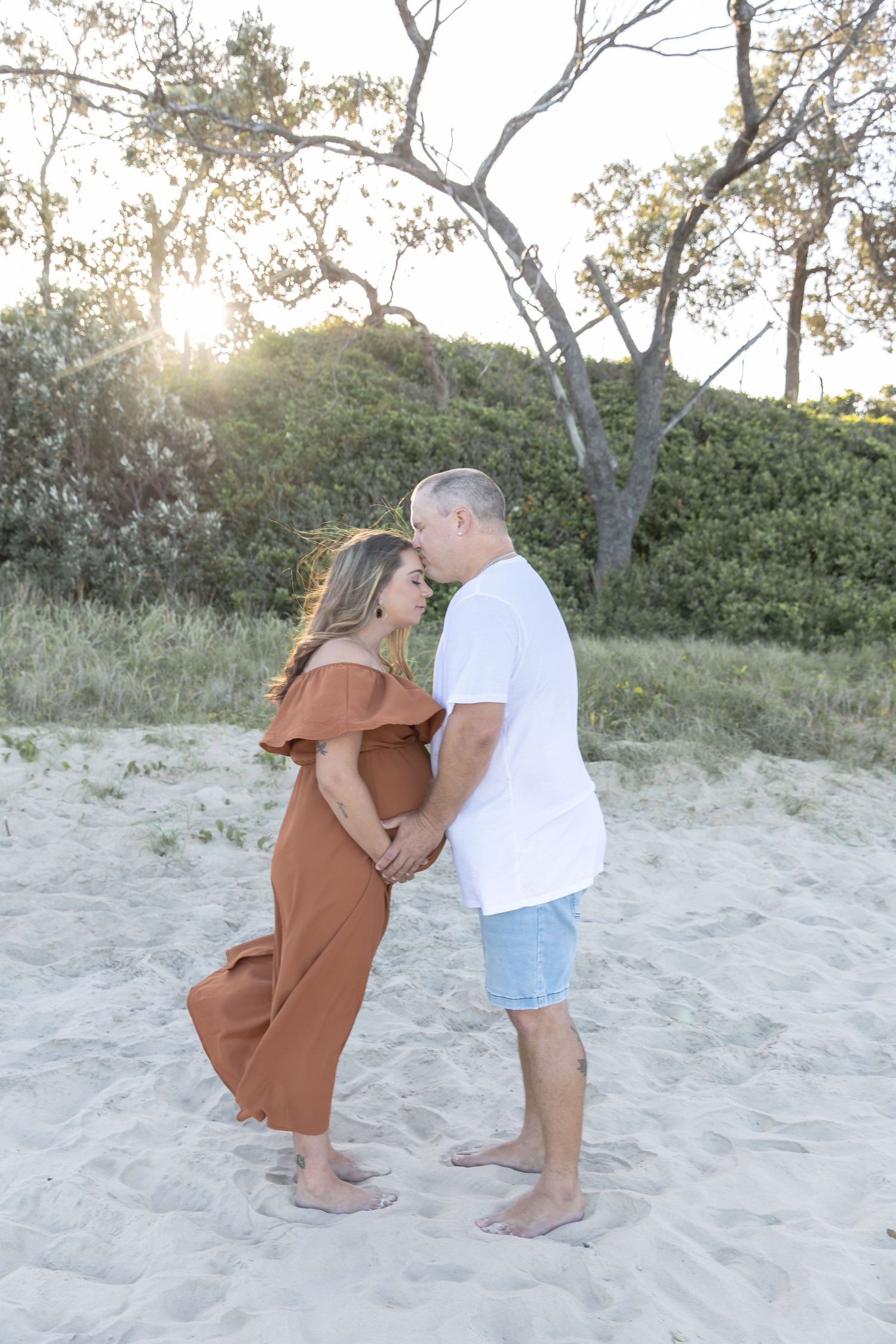 Candid maternity portrait at the beach – Coffs Coast photographer