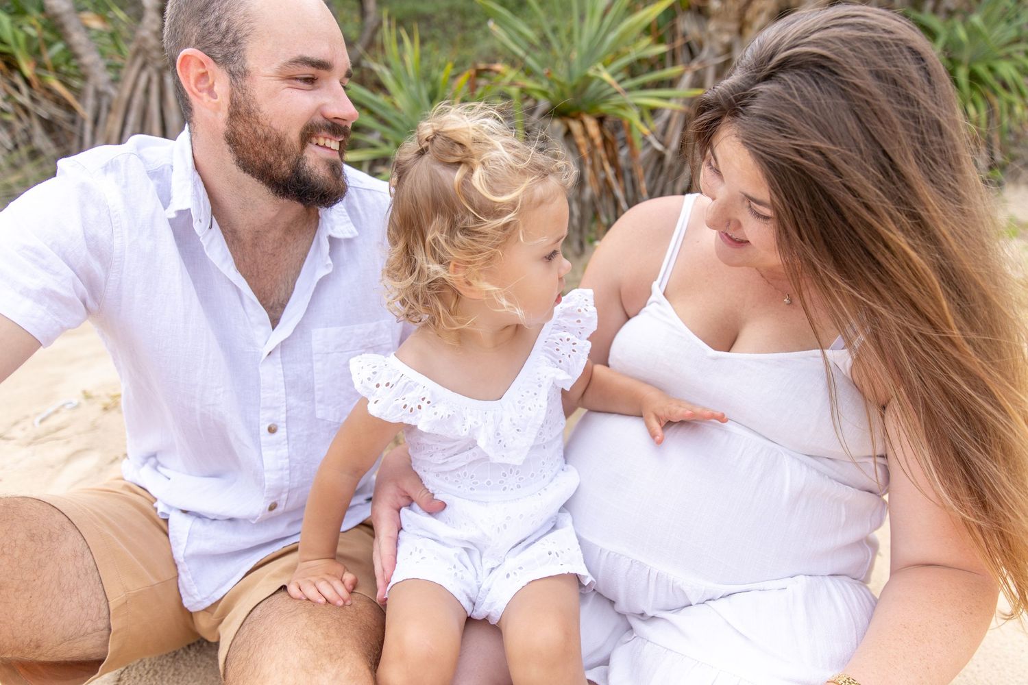 Candid maternity portrait at the beach – Coffs Coast photographer