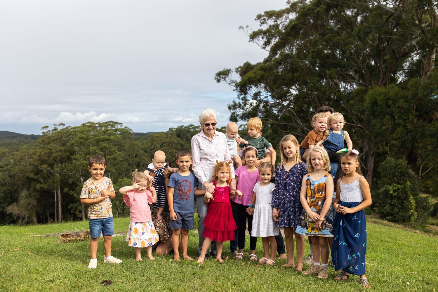 Heartfelt moments with extended family captured in a candid lifestyle shoot.