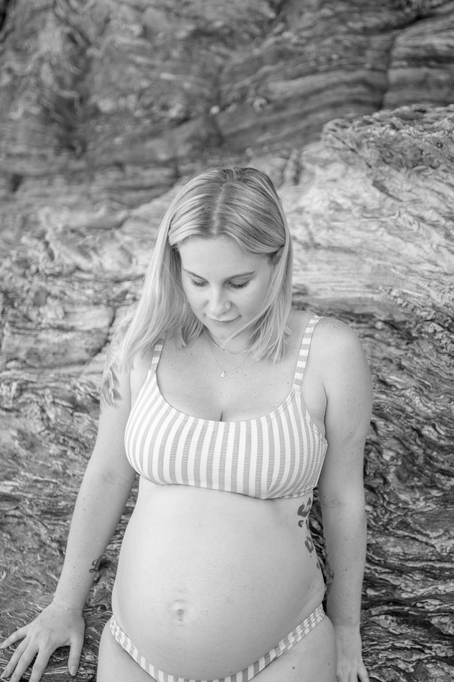 Candid maternity portrait at the beach – Coffs Coast photographer