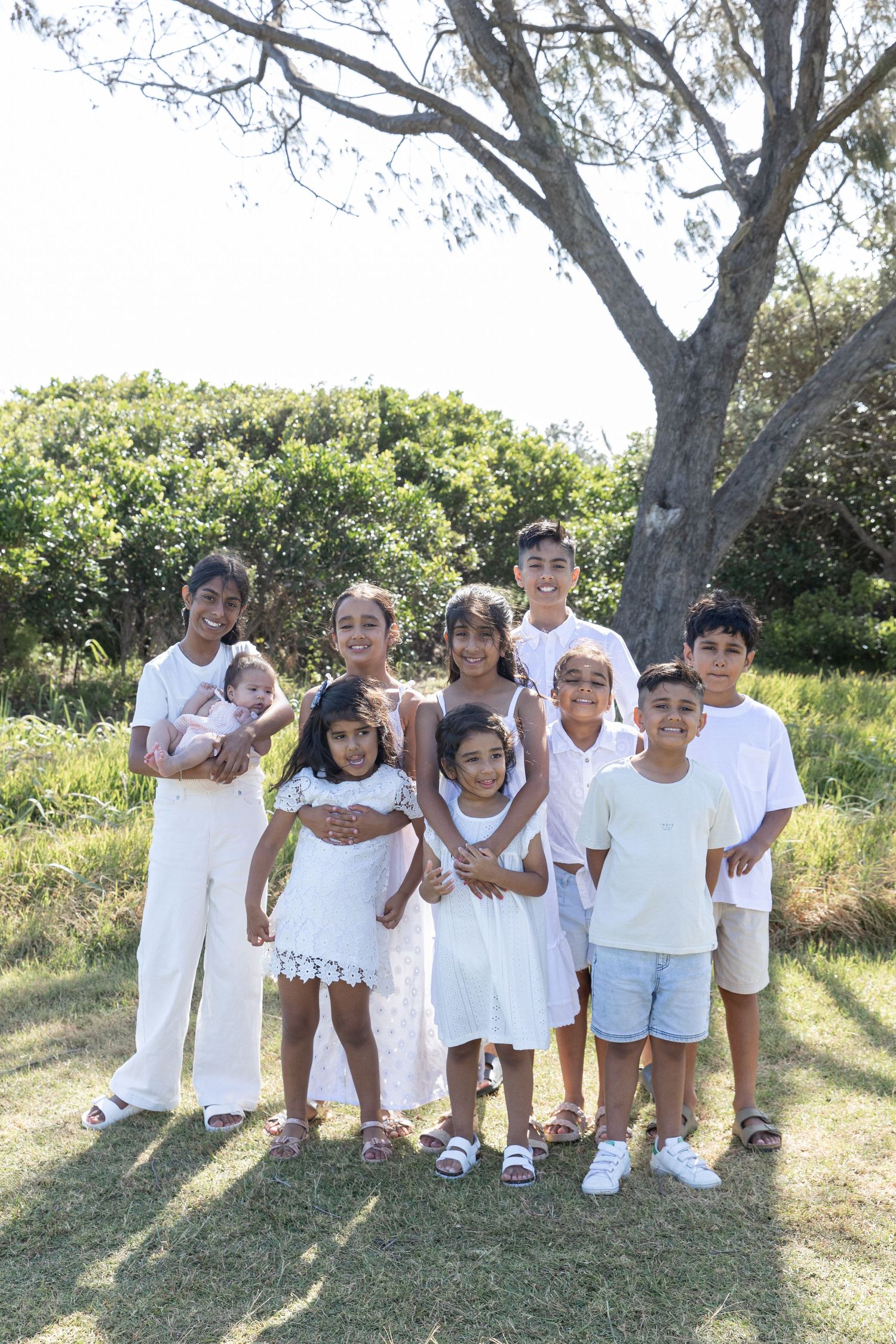 Heartfelt moments with extended family captured in a candid lifestyle shoot.