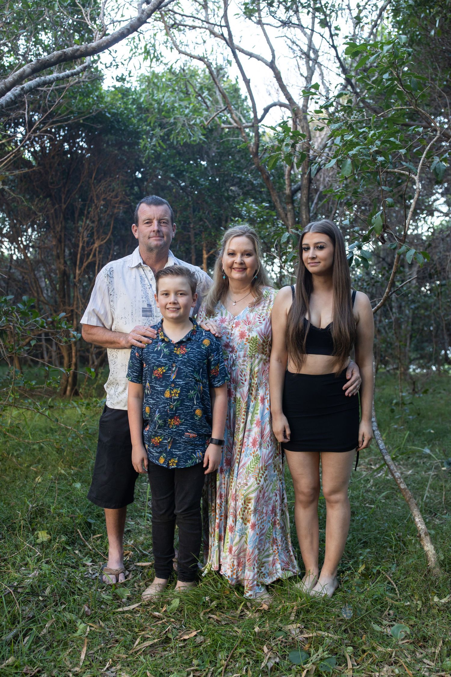 Candid family photo at the beach on the Coffs Coast