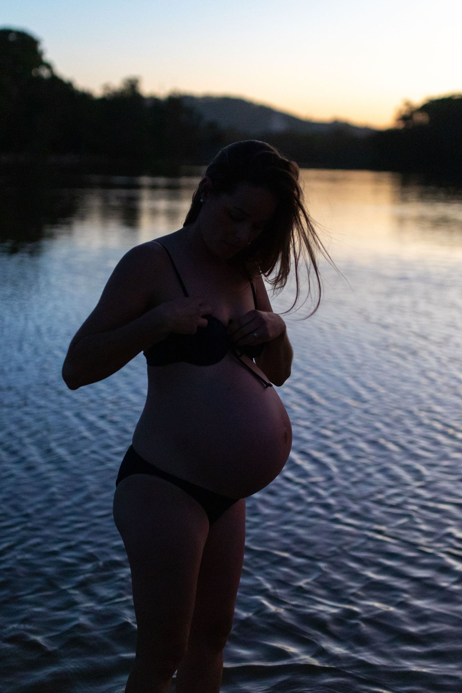 Candid maternity portrait at the beach – Coffs Coast photographer