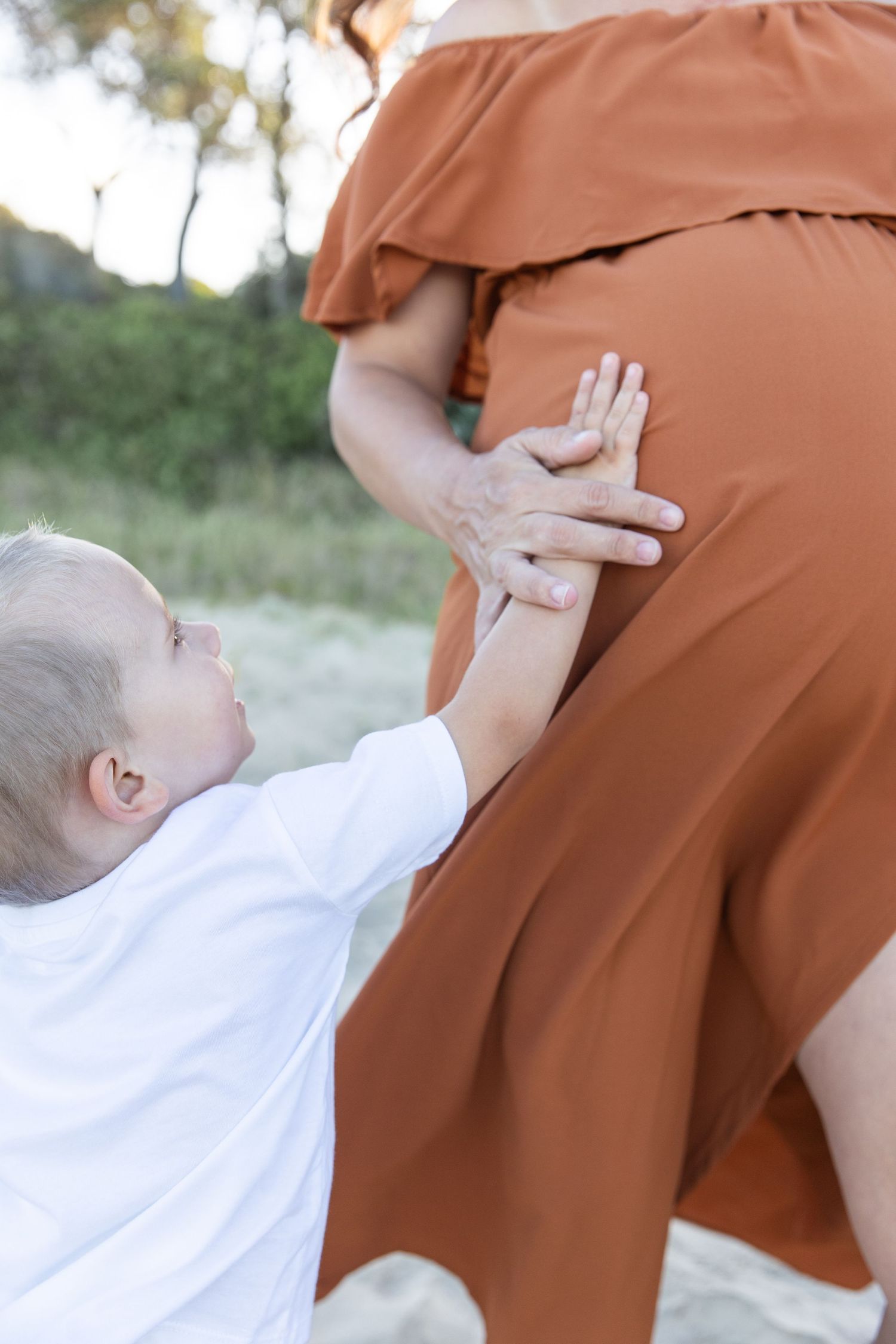 Candid maternity portrait at the beach – Coffs Coast photographer
