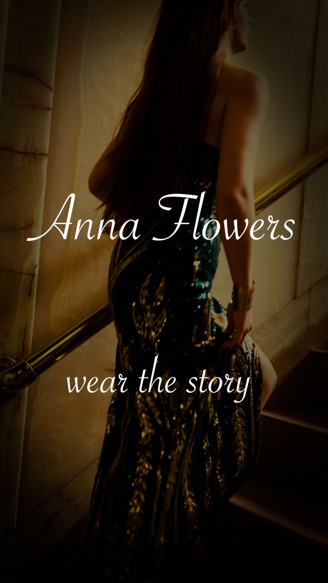 Artistic fashion photo series showing person in elegant black lace dress against dramatic shadowy staircase backdrop.