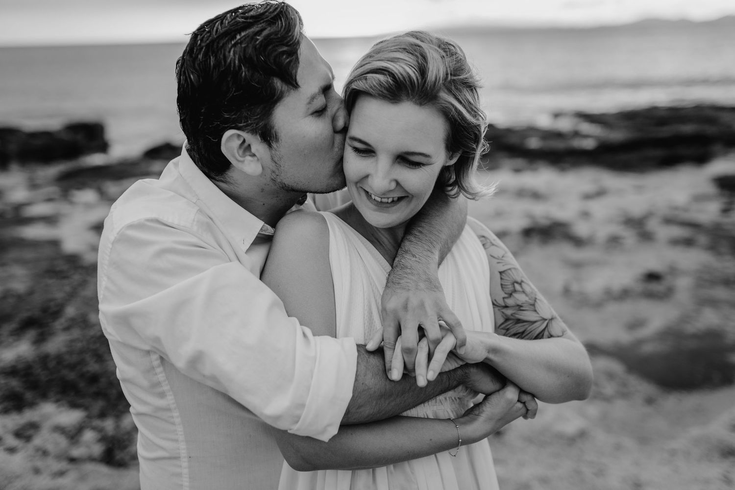 Paarshooting, Mallorca, Palma, Sonnenuntergang, Sunset, Glücksmomente Kerstin Jochens, Liebe, Paarfotos, emotional, Hochzeit, authentisch