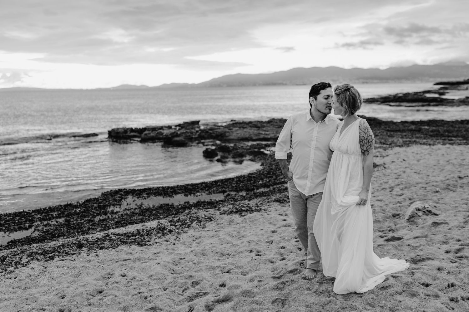 Paarshooting, Mallorca, Palma, Sonnenuntergang, Sunset, Glücksmomente Kerstin Jochens, Liebe, Paarfotos, emotional, Hochzeit, authentisch