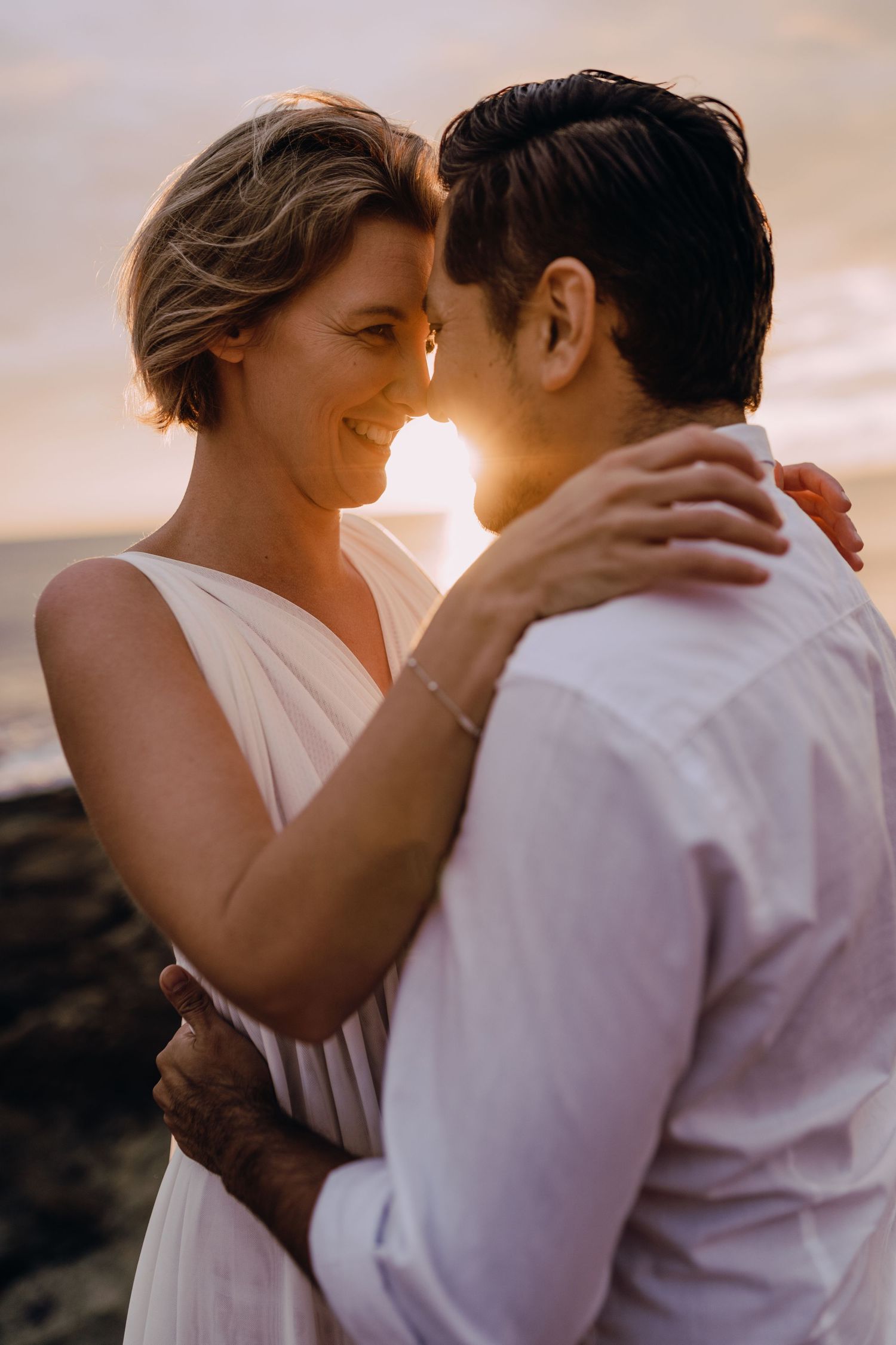 Paarshooting, Mallorca, Palma, Sonnenuntergang, Sunset, Glücksmomente Kerstin Jochens, Liebe, Paarfotos, emotional, Hochzeit, authentisch