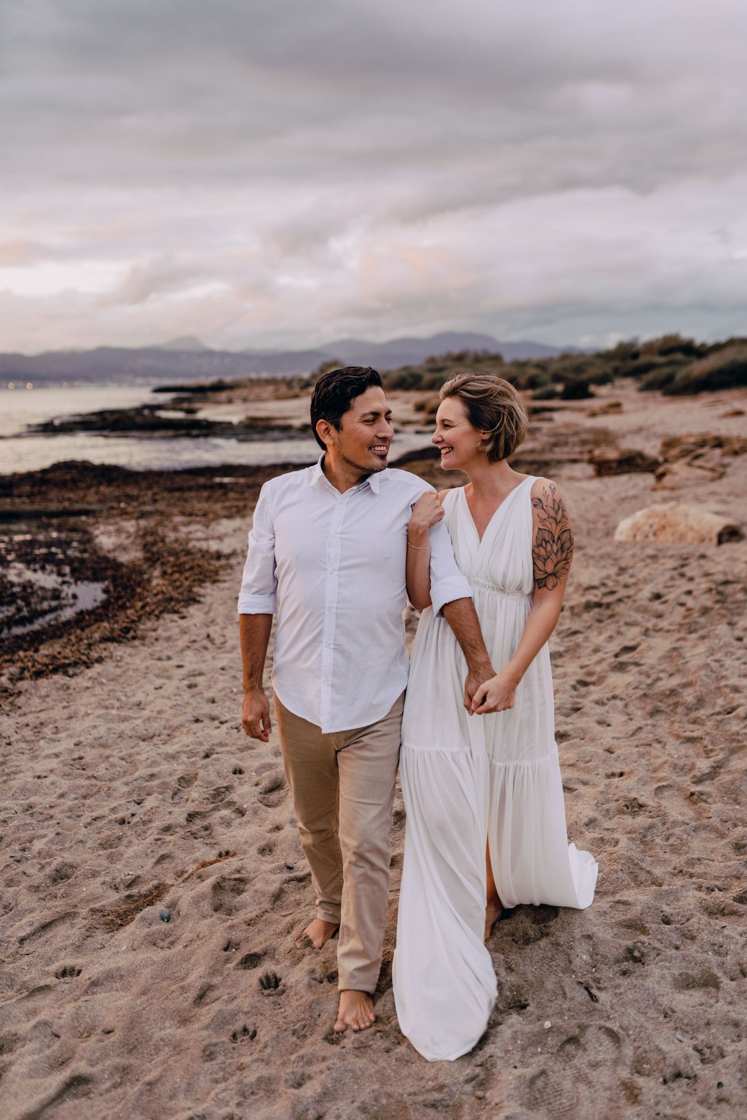 Paarshooting, Mallorca, Palma, Sonnenuntergang, Sunset, Glücksmomente Kerstin Jochens, Liebe, Paarfotos, emotional, Hochzeit, authentisch