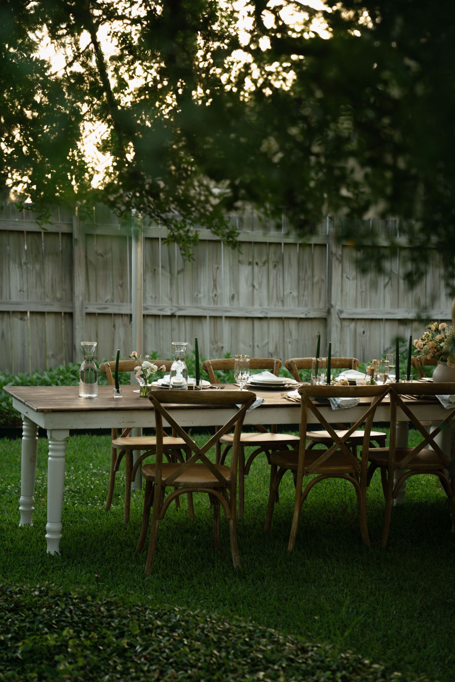garden party wedding reception