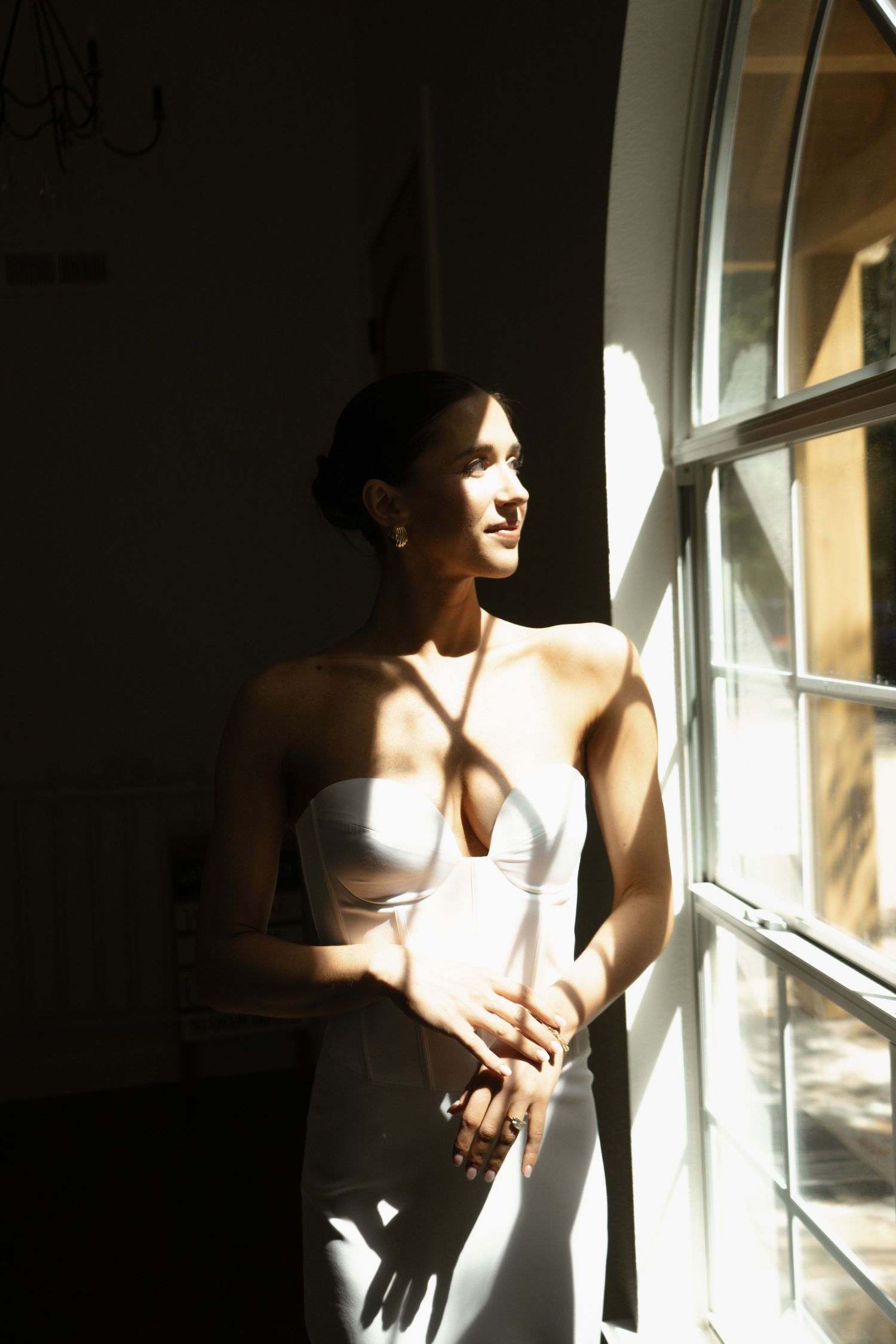 bride with window light