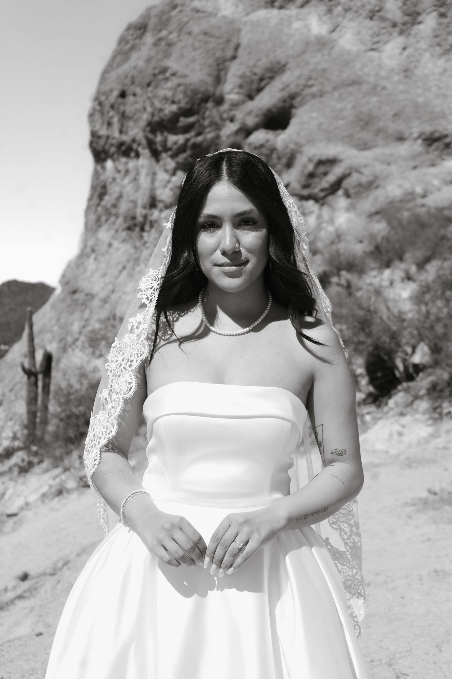 editorial bride in arizona desert