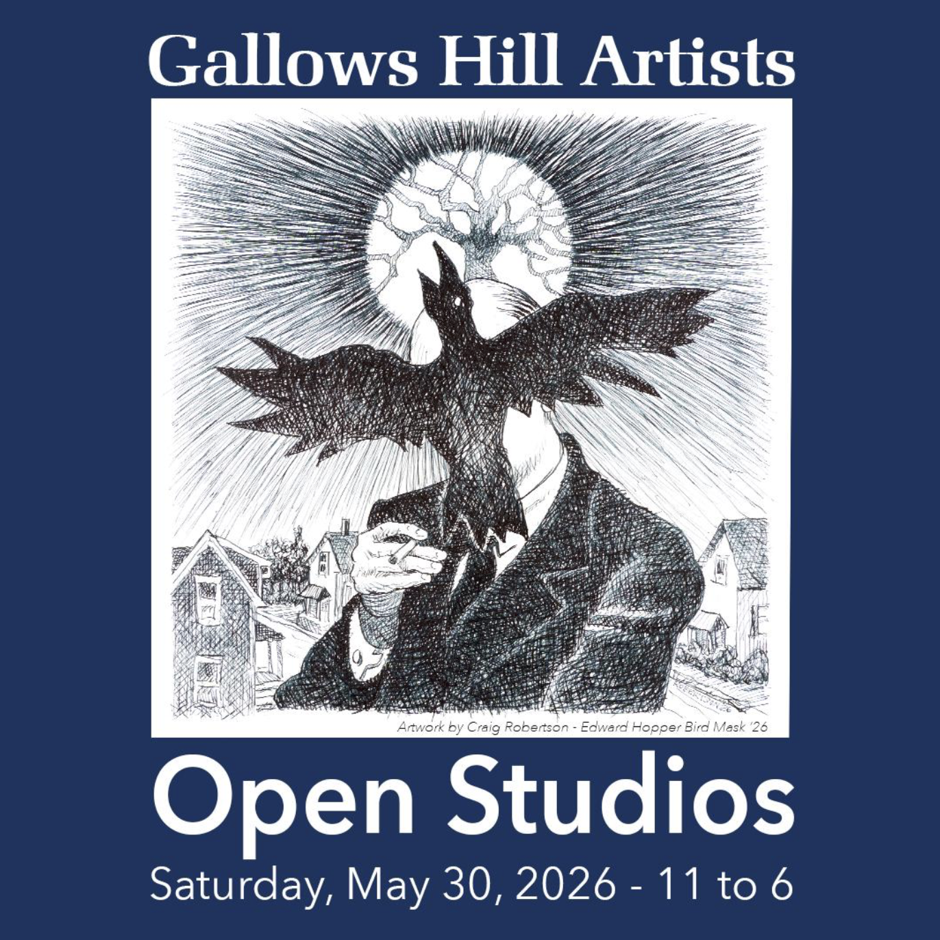 Gallows Hill Artists Open Studios event announcement for May 30, 2026 in Salem MA.