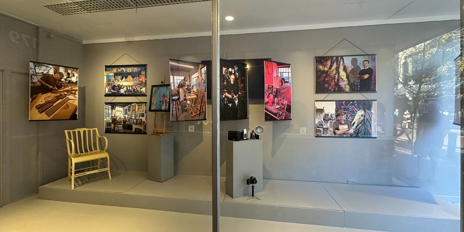 Salem Arts Creates window display on Essex Street, downtown Salem, Massachusetts