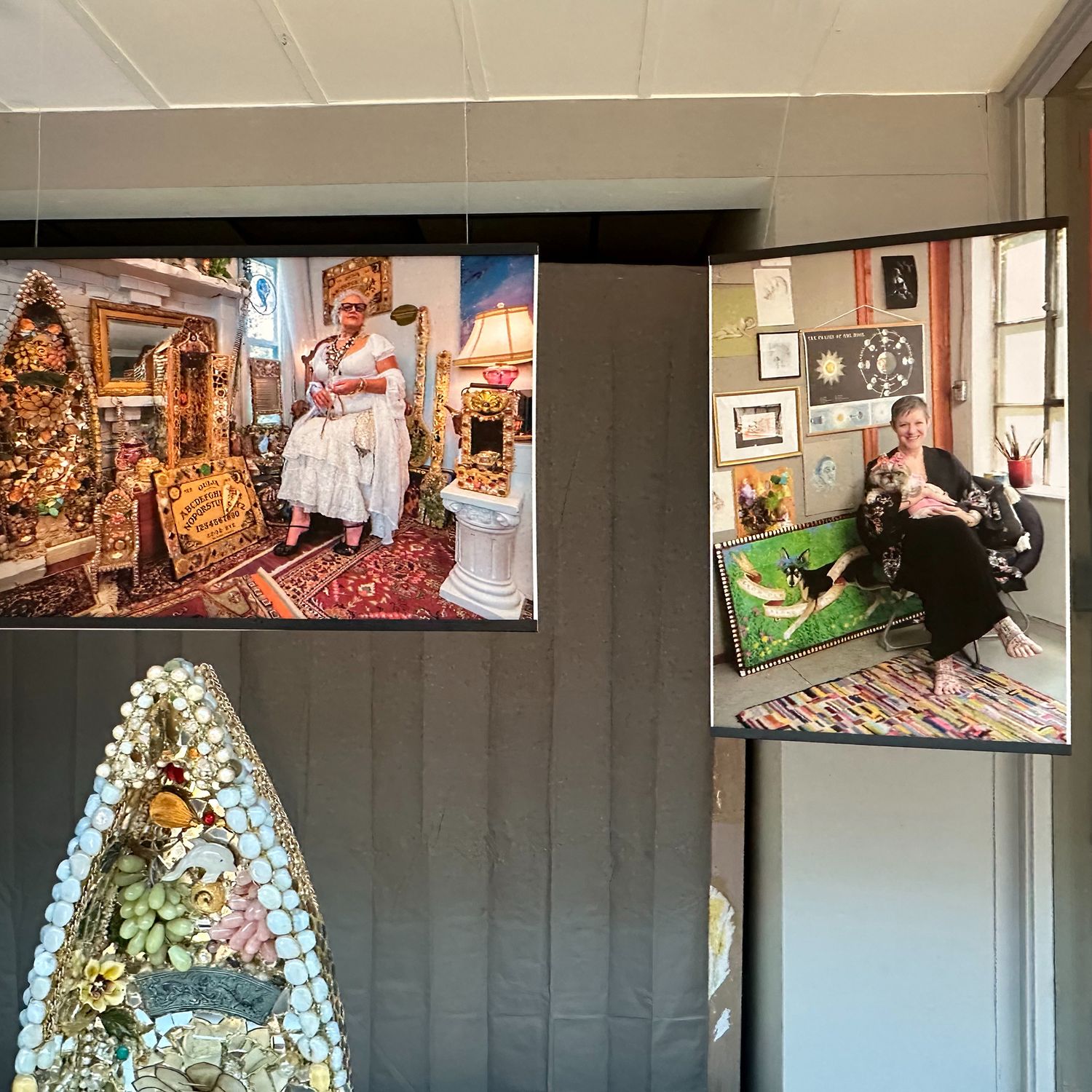 Public art installation featuring local Salem MA artists – Windows Into Artists’ Worlds.