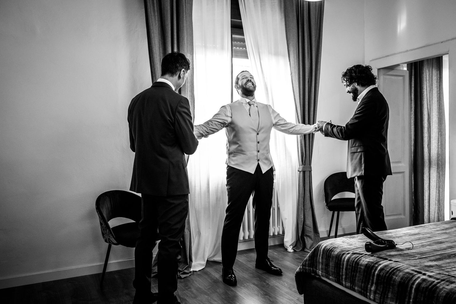 reportage preparazioni sposo