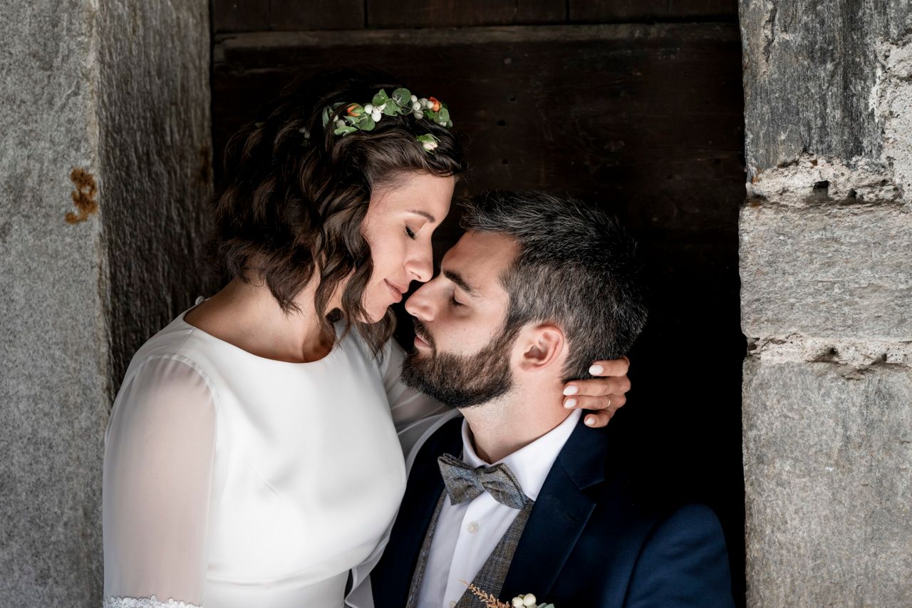 romantica coppia di sposi foto reportage
