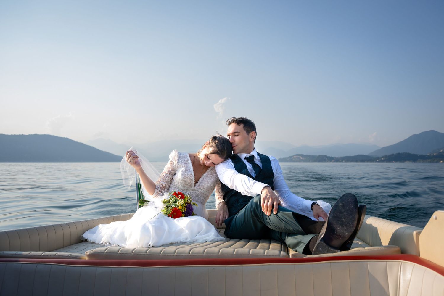 matrimonio sul lago maggiore barca
