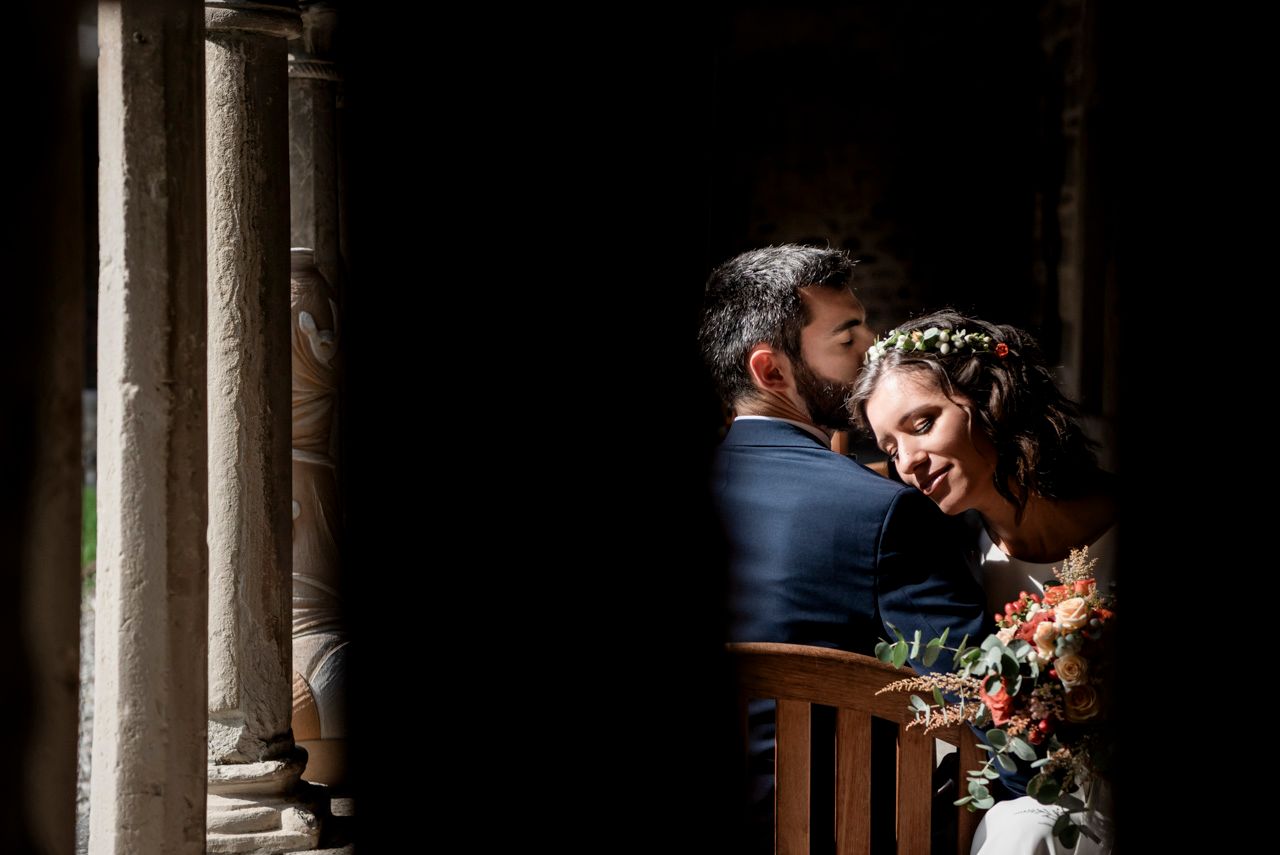 romantica coppia di sposi foto reportage