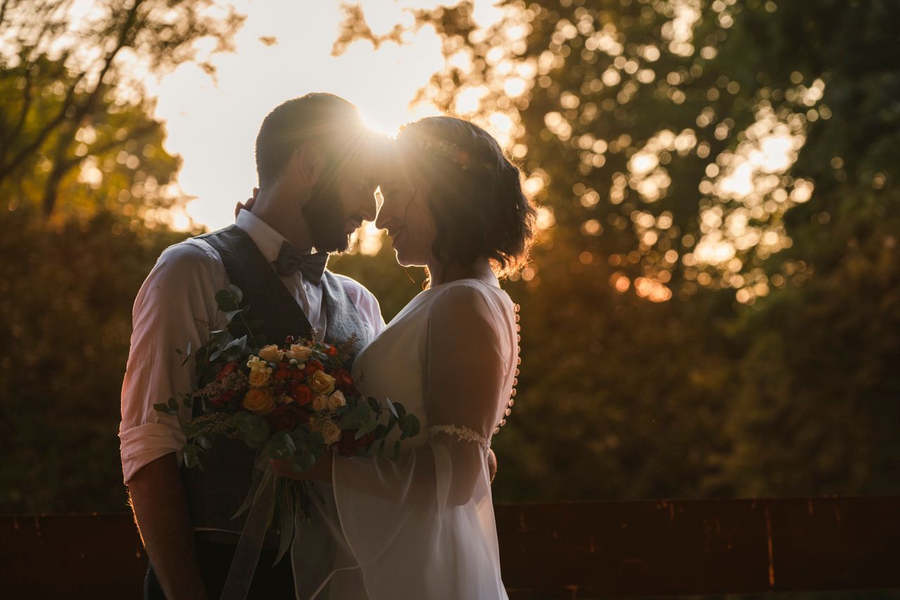 romantica coppia di sposi foto reportage