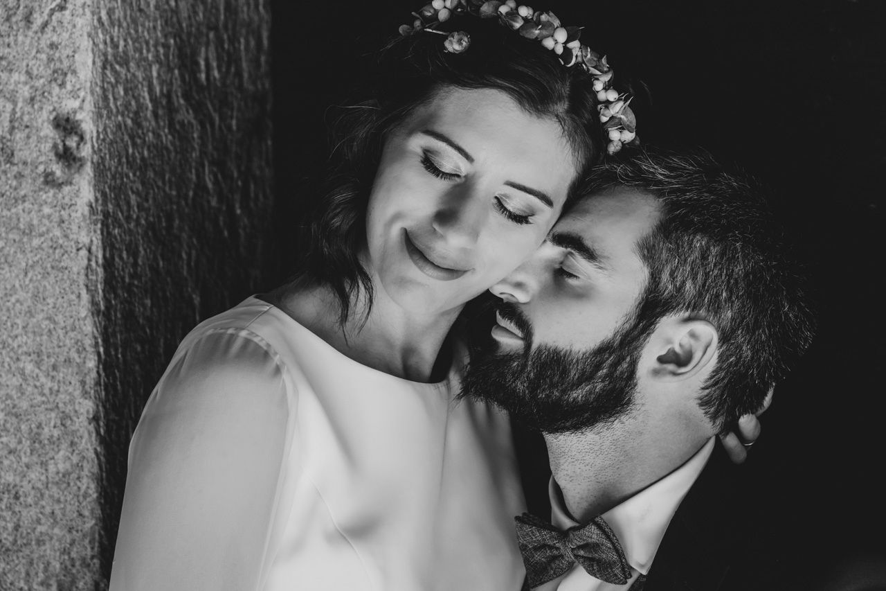 romantica coppia di sposi foto reportage