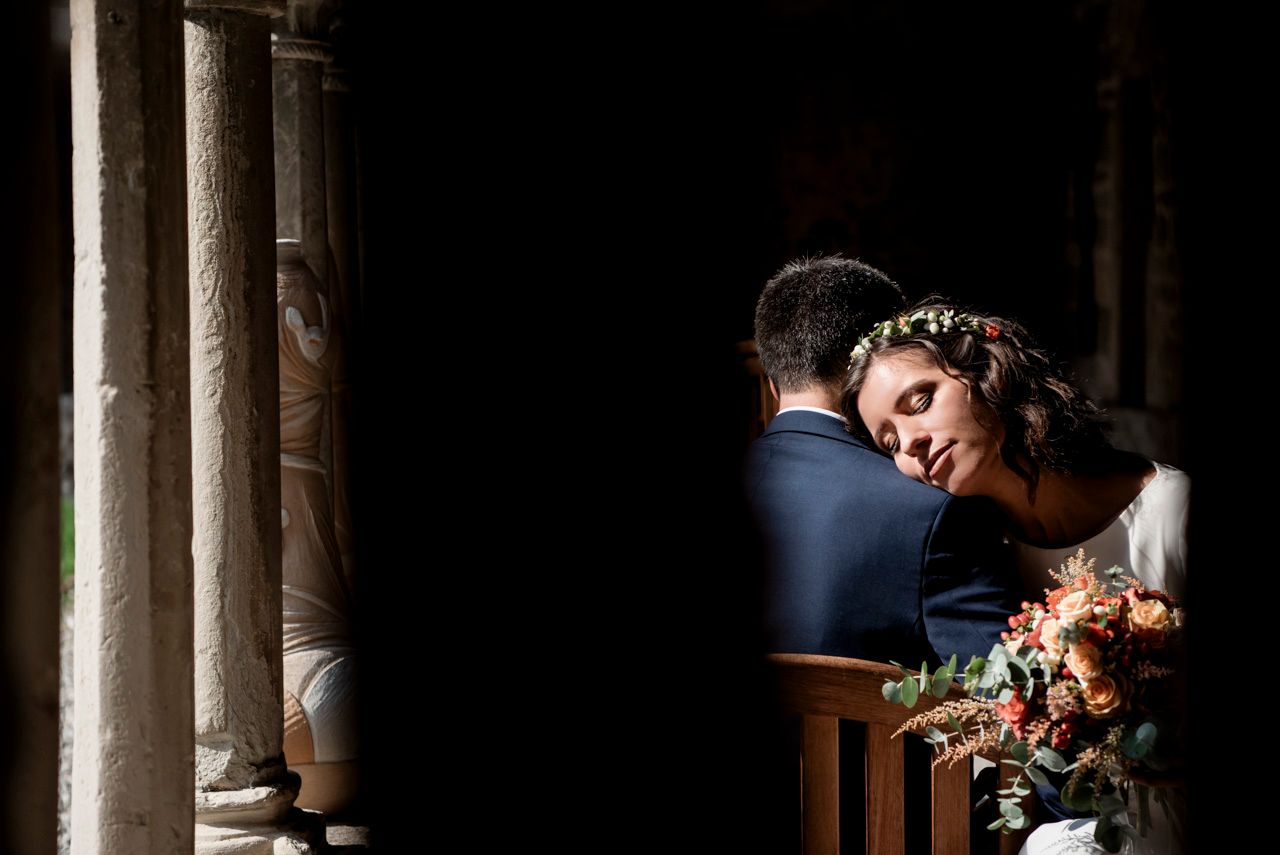 romantica coppia di sposi foto reportage
