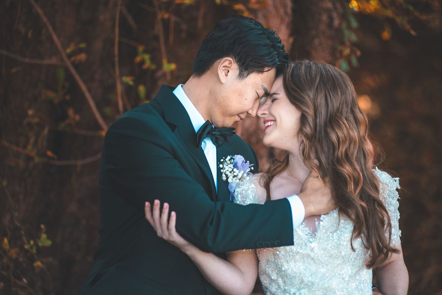 foto romantiche sposi Villa bossi