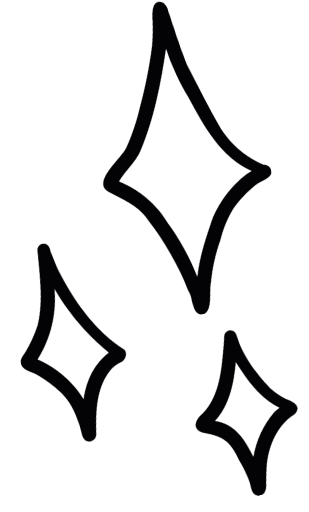Black and white illustration of simple diamond shapes arranged in a scattered pattern on a white background.