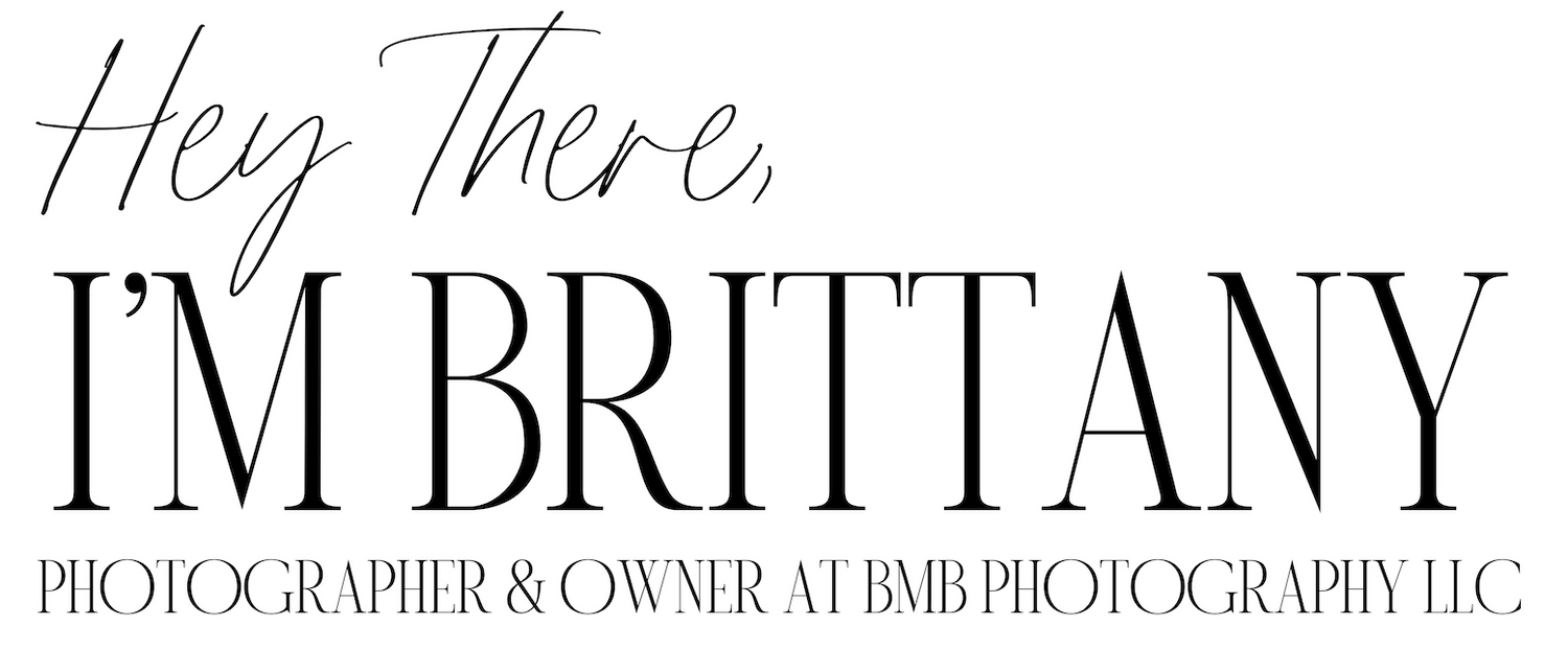 Professional photography business header with elegant typography and branding elements.