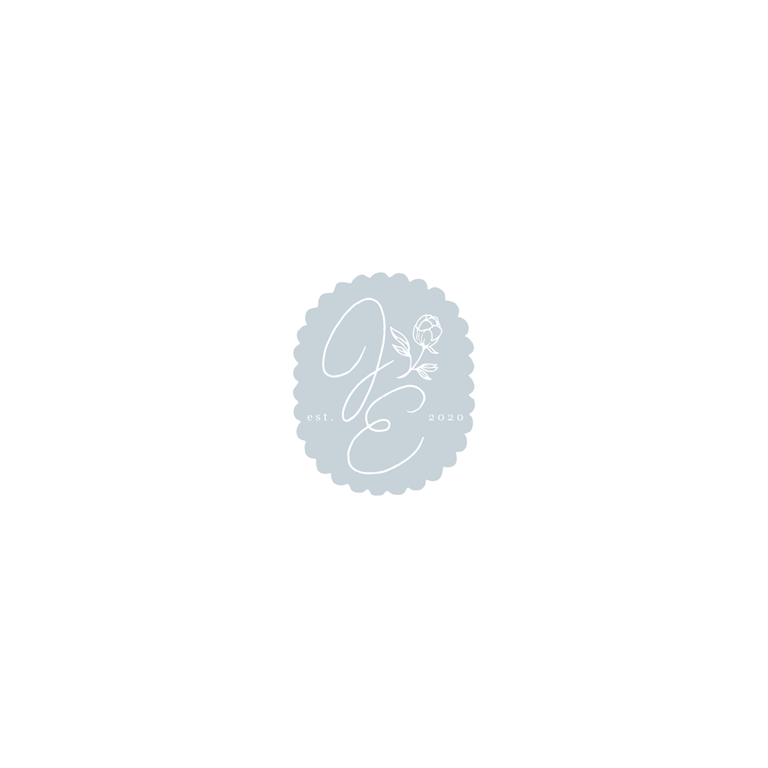 A light blue circle with soft, scalloped edges against a black background.