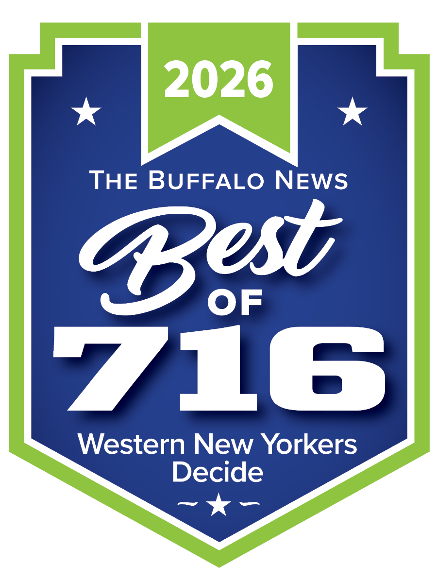 The Buffalo News Best of 716 Western New Yorkers Decide 2026 award badge in blue and green.