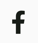 Facebook social media icon in black on white background.