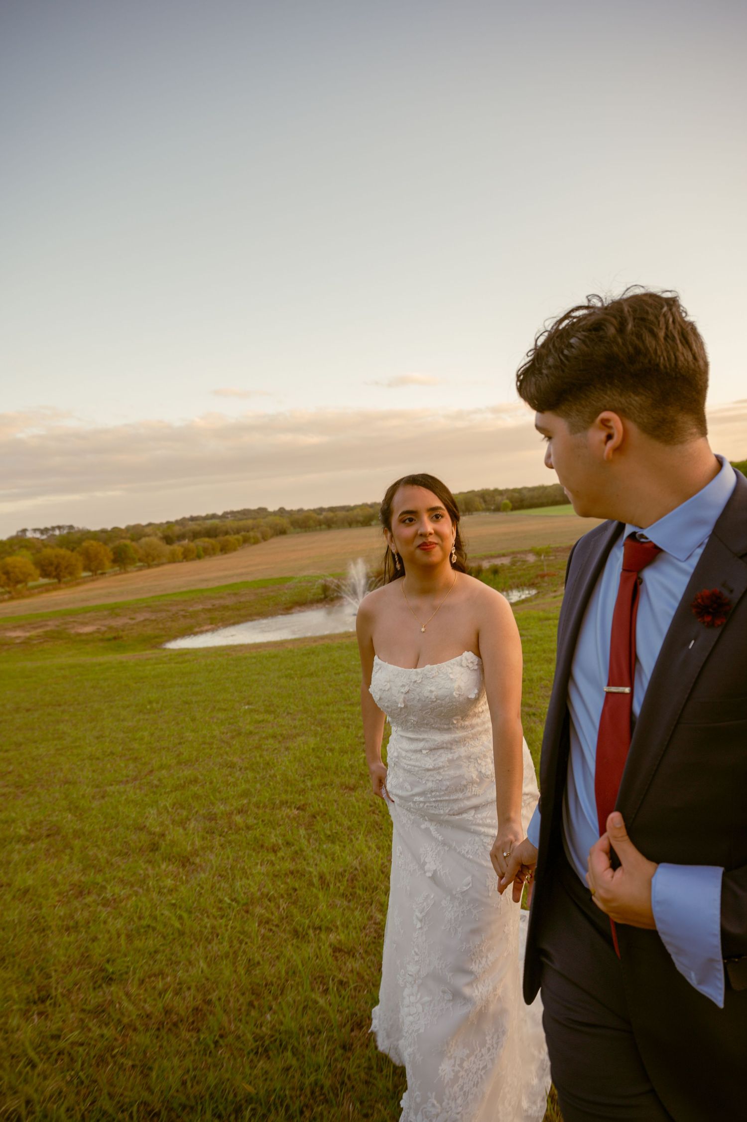 Couple holding hands during a wedding session in St. Augustine, Florida